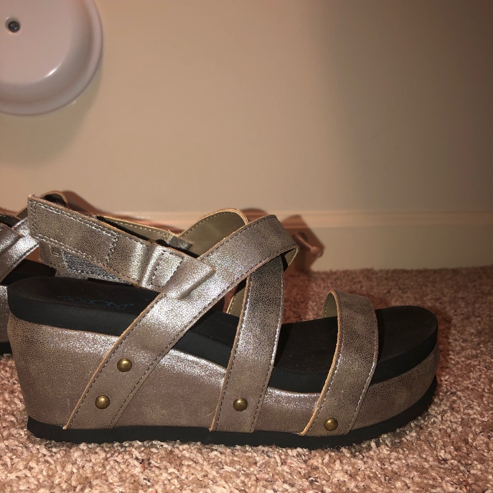 Gray metallic wedges